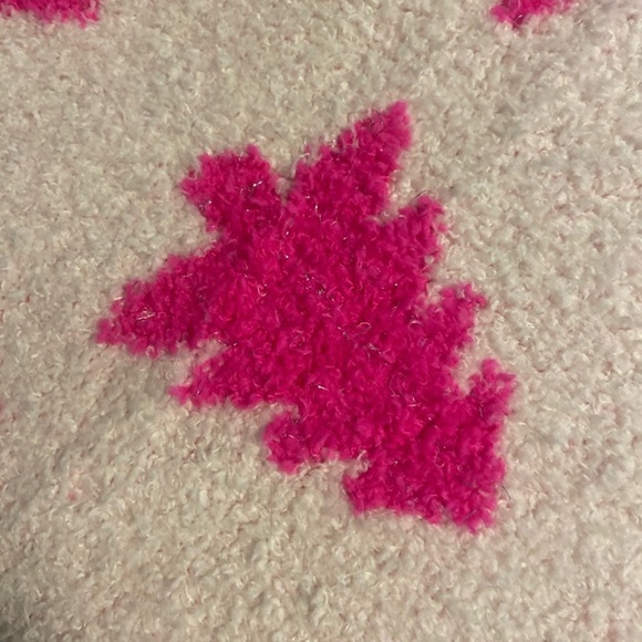 Cupcakes and Cashmere Pink Tinsel Christmas Tree Oversized Throw Blanket 50x70 - Picture 3 of 7